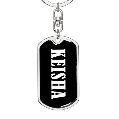 Keisha v03 - Luxury Dog Tag Keychain