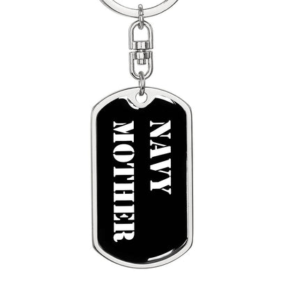 Navy Mother v3 - Luxury Dog Tag Keychain