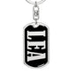 Lea v02 - Luxury Dog Tag Keychain