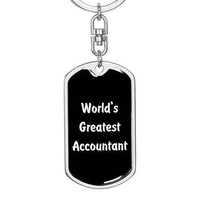 World's Greatest Accountant v3 - Luxury Dog Tag Keychain
