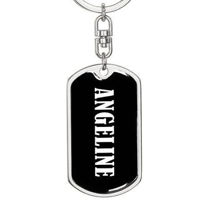 Angeline v03 - Luxury Dog Tag Keychain