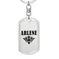 Arlene v01a - Luxury Dog Tag Keychain