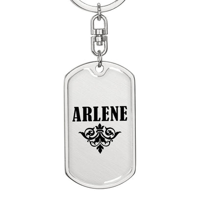 Arlene v01a - Luxury Dog Tag Keychain