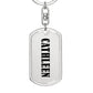 Cathleen v01 - Luxury Dog Tag Keychain