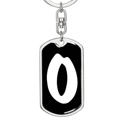 Initial O v3b - Luxury Dog Tag Keychain