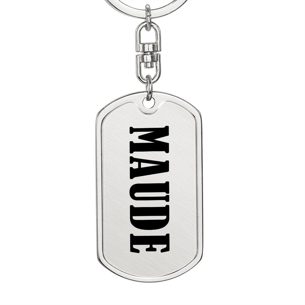 Maude v01 - Luxury Dog Tag Keychain