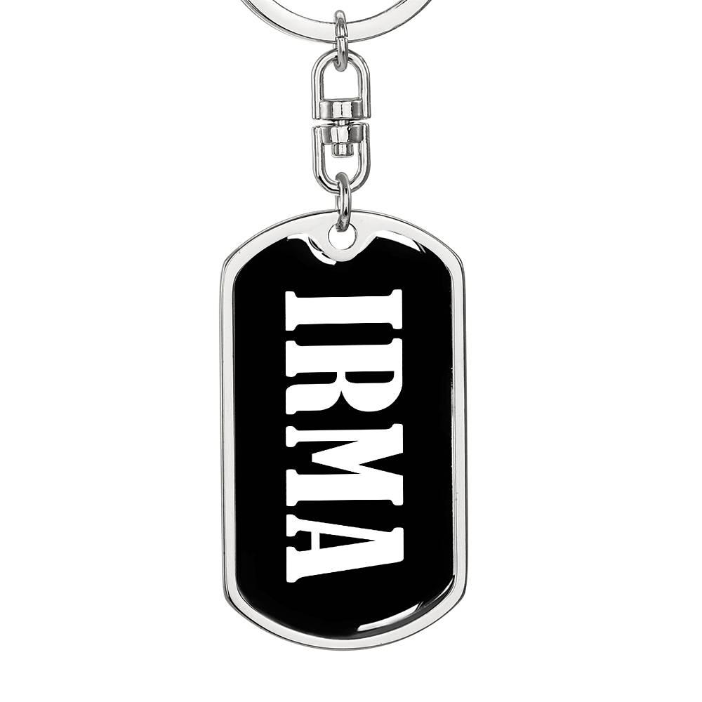Irma v01w - Luxury Dog Tag Keychain