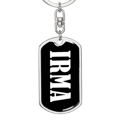 Irma v01w - Luxury Dog Tag Keychain