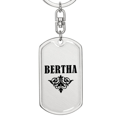 Bertha v01a - Luxury Dog Tag Keychain