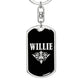 Willie v02a - Luxury Dog Tag Keychain