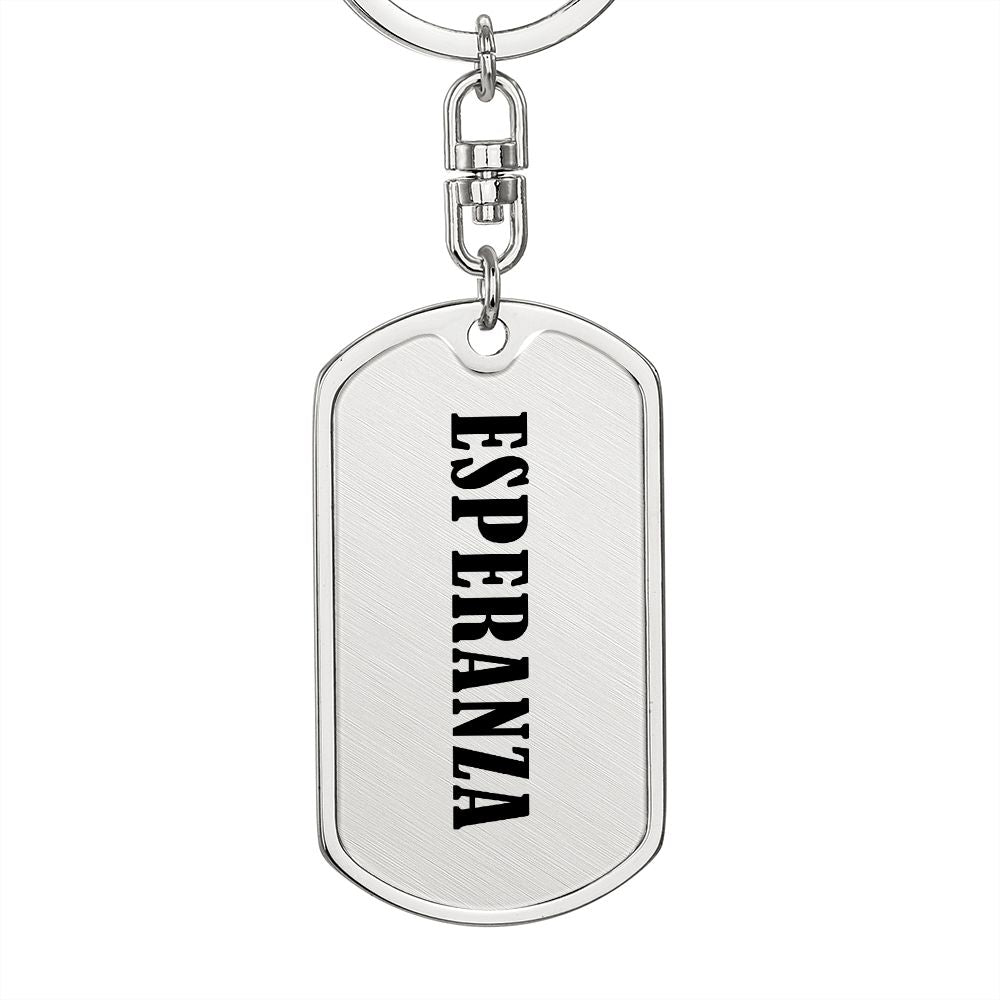 Esperanza v01 - Luxury Dog Tag Keychain