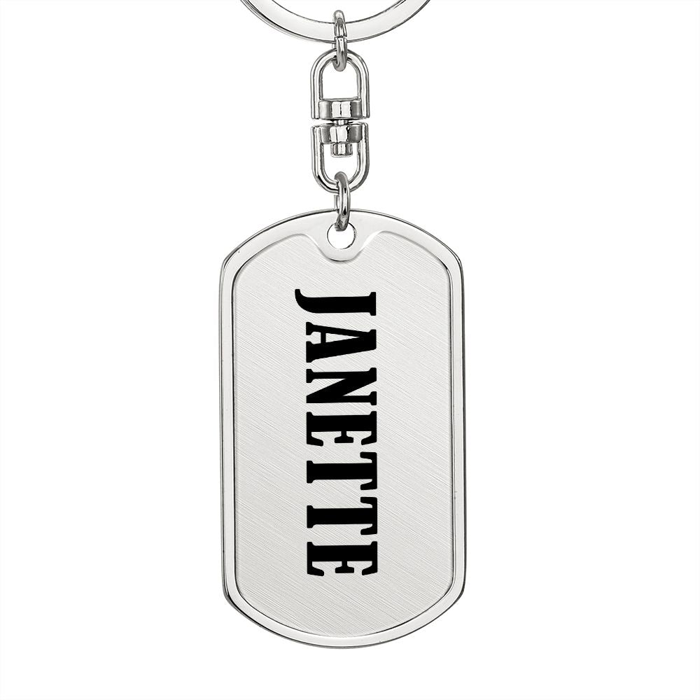 Janette v01 - Luxury Dog Tag Keychain