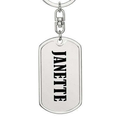 Janette v01 - Luxury Dog Tag Keychain