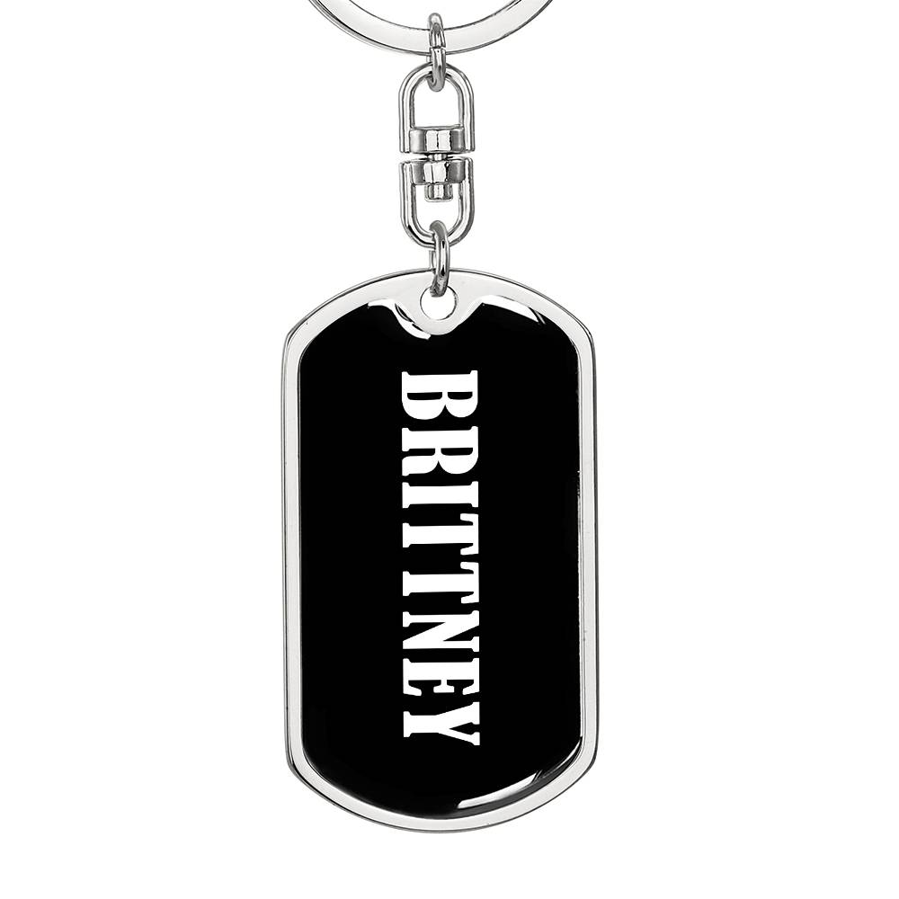 Brittney v03 - Luxury Dog Tag Keychain
