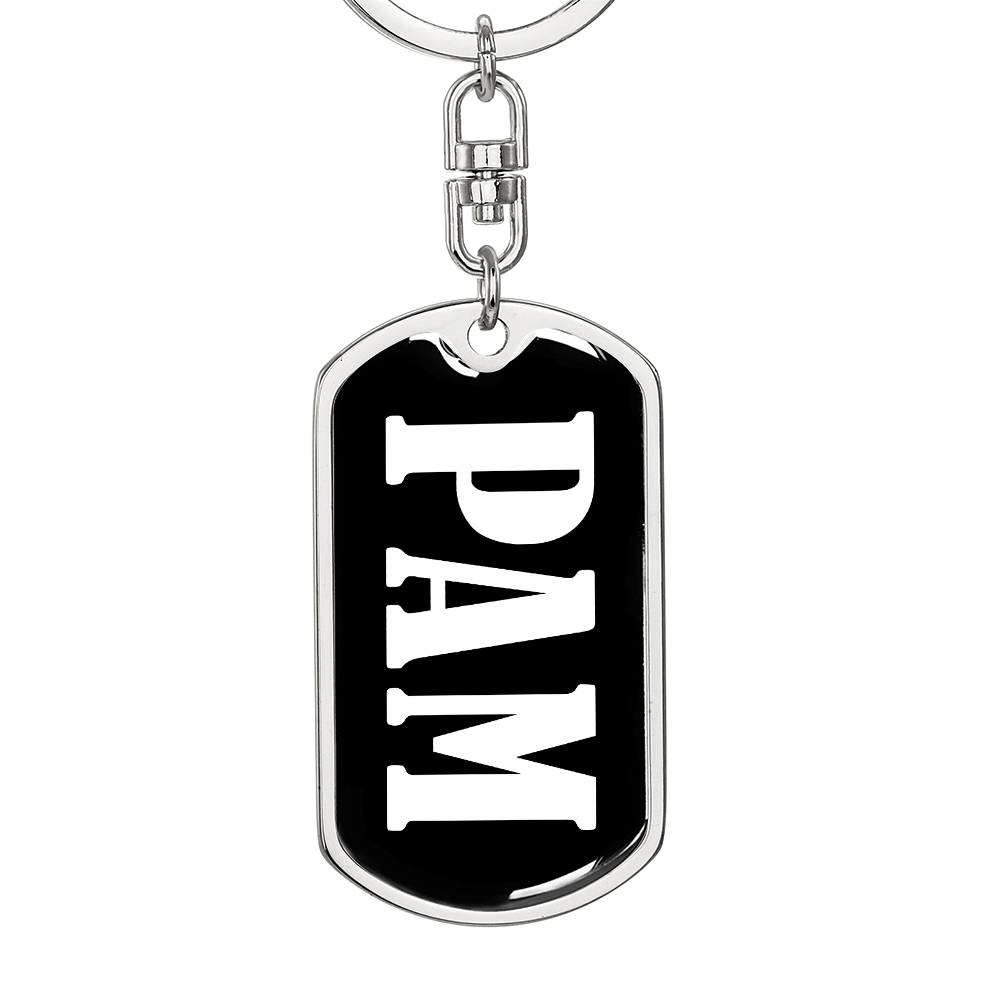 Pam v01w - Luxury Dog Tag Keychain