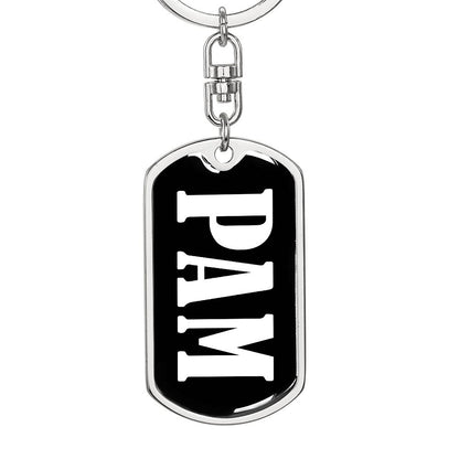 Pam v01w - Luxury Dog Tag Keychain