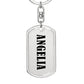 Angelia v01 - Luxury Dog Tag Keychain