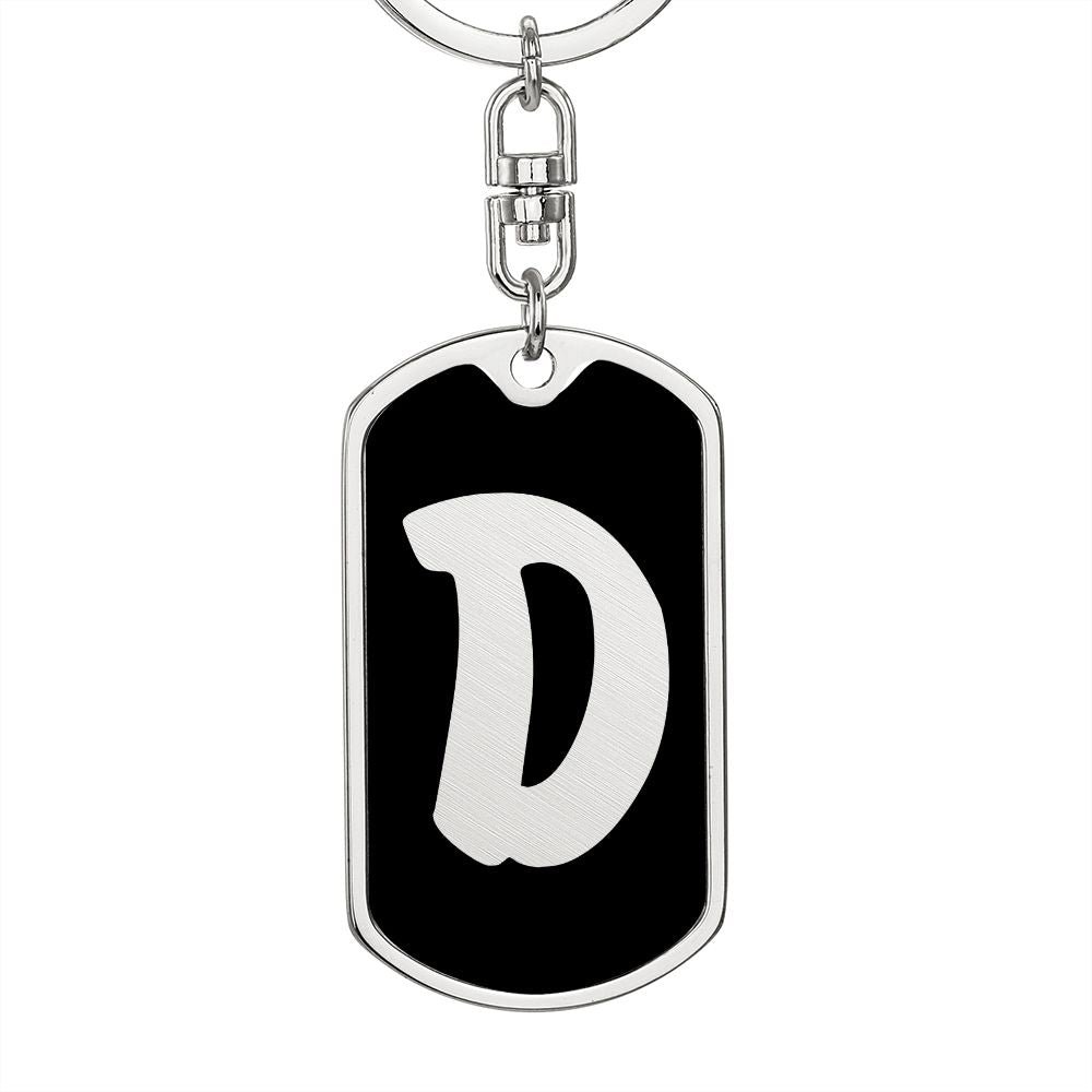 Initial D v2b - Luxury Dog Tag Keychain