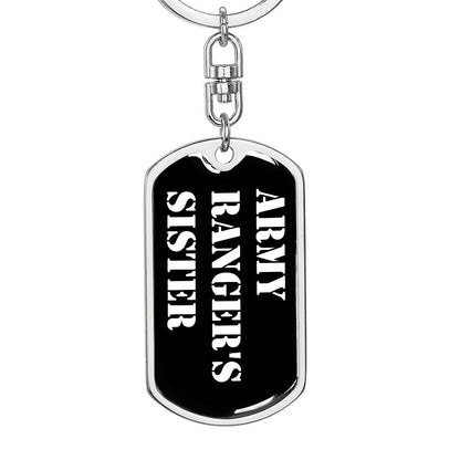 Army Ranger's Sister v3 - Luxury Dog Tag Keychain
