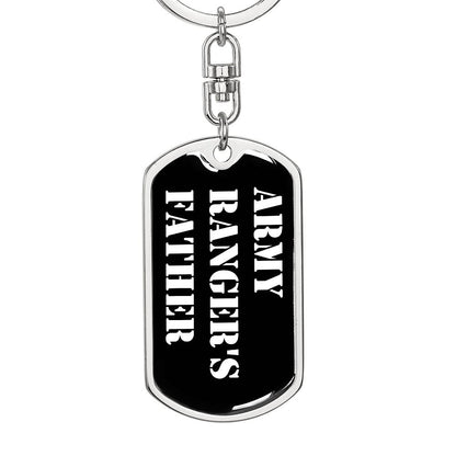 Army Ranger's Father v3 - Luxury Dog Tag Keychain