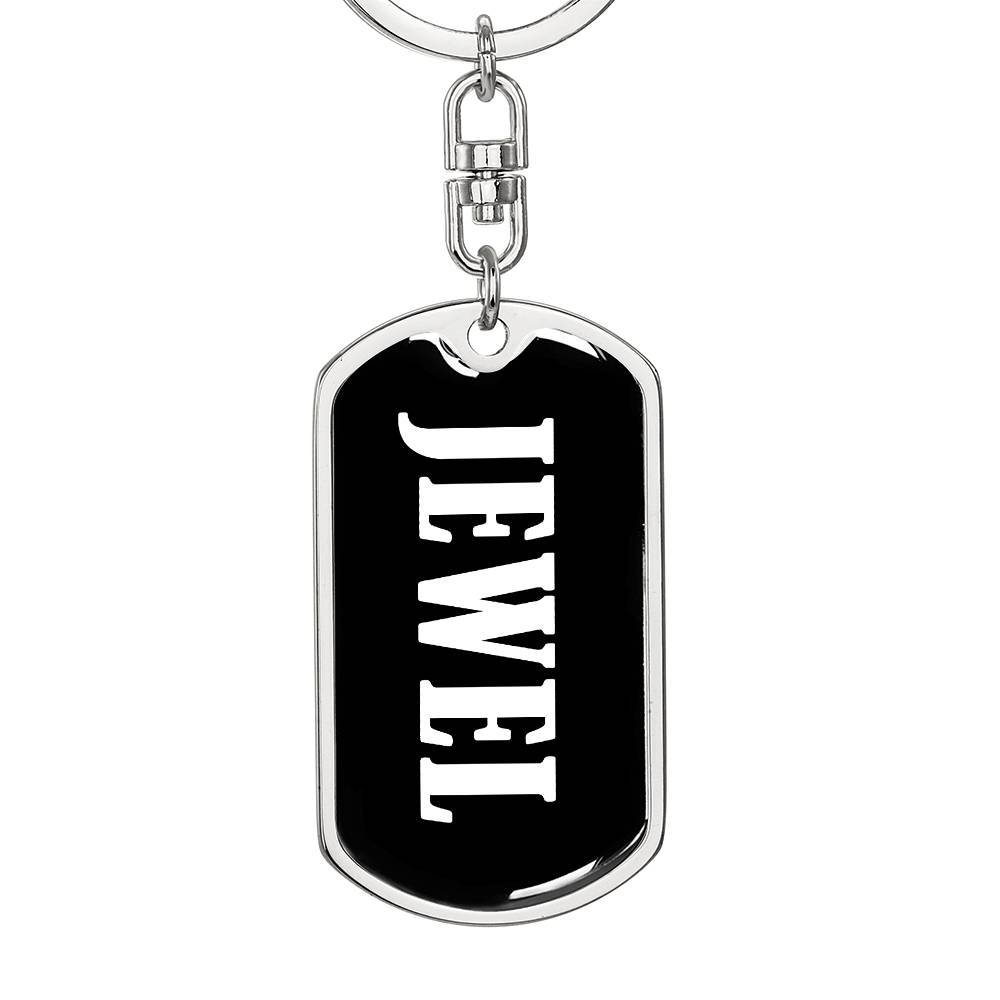 Jewel v03 - Luxury Dog Tag Keychain