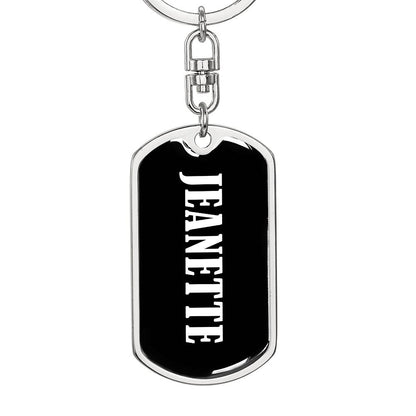 Jeanette v01w - Luxury Dog Tag Keychain