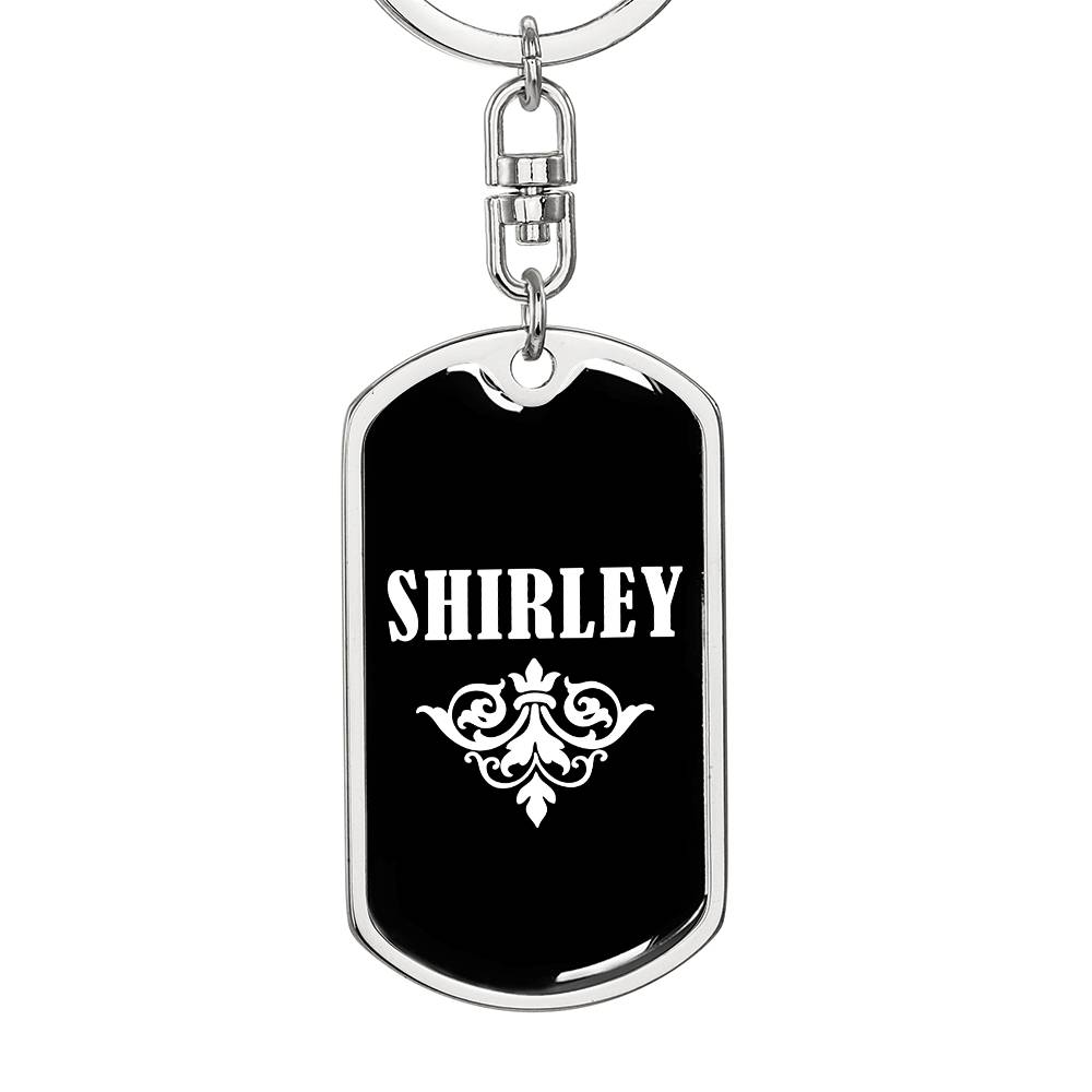 Shirley v03a - Luxury Dog Tag Keychain