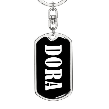 Dora v01w - Luxury Dog Tag Keychain