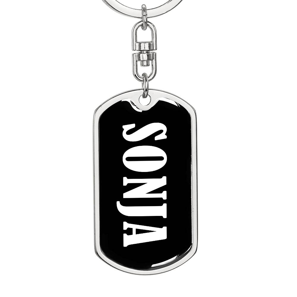 Sonja v03 - Luxury Dog Tag Keychain