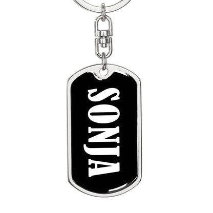 Sonja v03 - Luxury Dog Tag Keychain