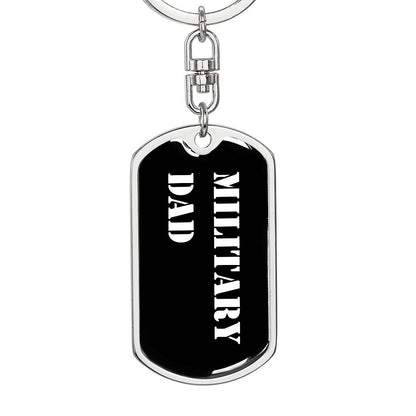 Military Dad v3 - Luxury Dog Tag Keychain