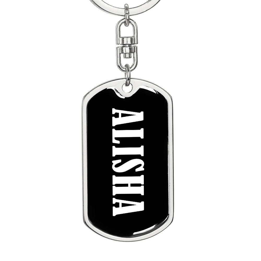 Alisha v03 - Luxury Dog Tag Keychain