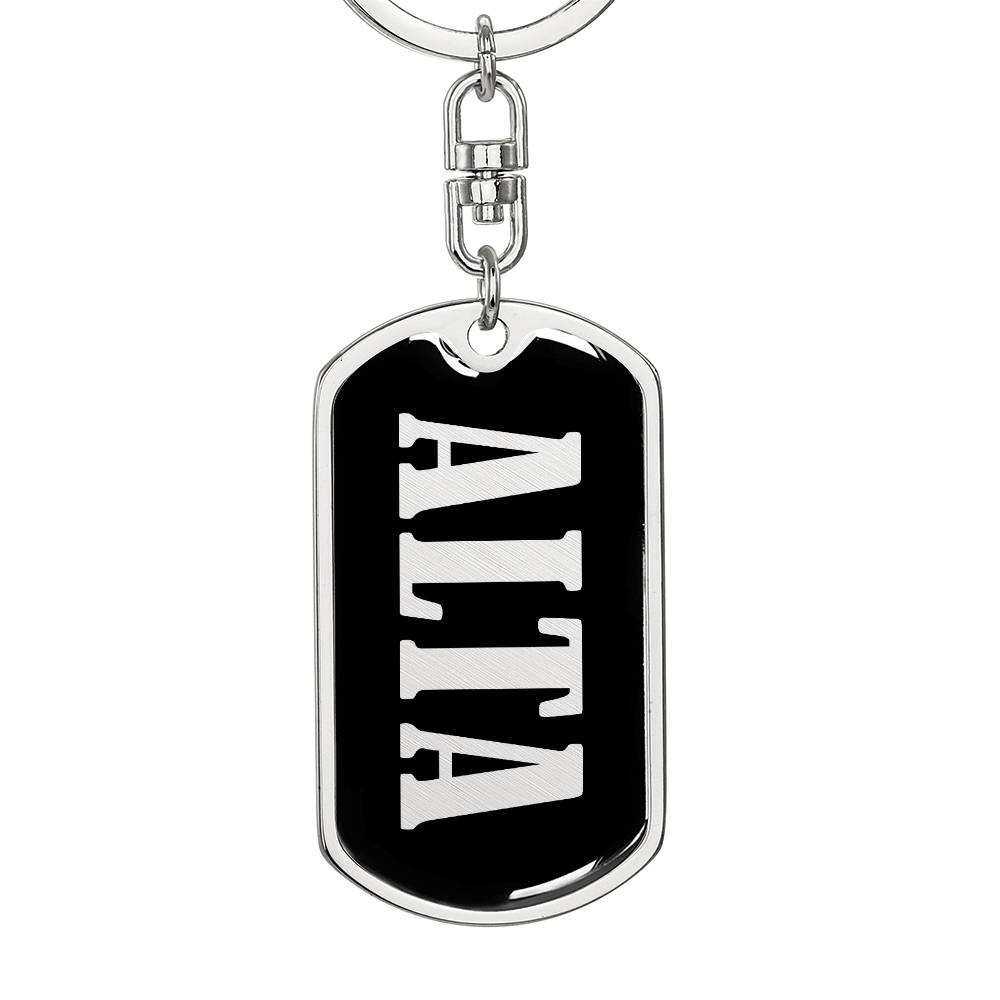 Alta v02 - Luxury Dog Tag Keychain