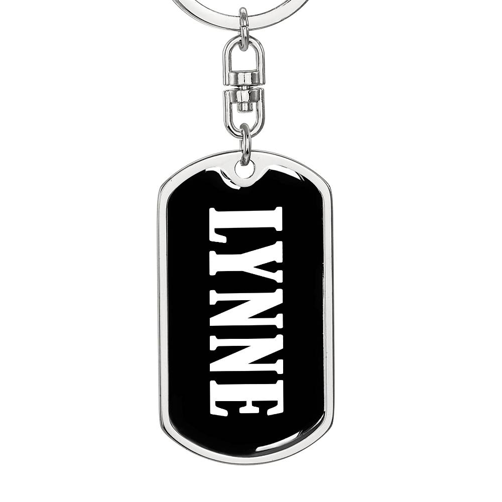Lynne v01w - Luxury Dog Tag Keychain