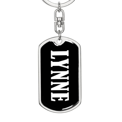 Lynne v01w - Luxury Dog Tag Keychain