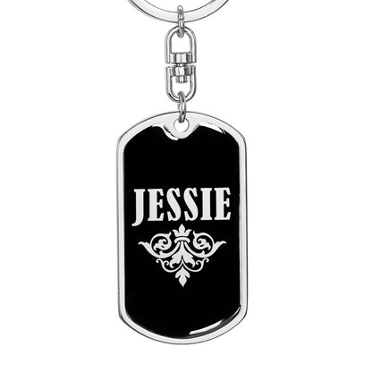 Jessie v02a - Luxury Dog Tag Keychain