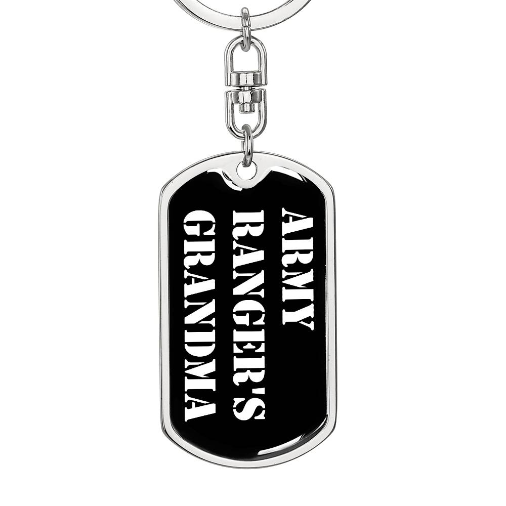 Army Ranger's Grandma v3 - Luxury Dog Tag Keychain