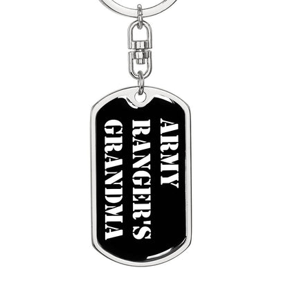 Army Ranger's Grandma v3 - Luxury Dog Tag Keychain