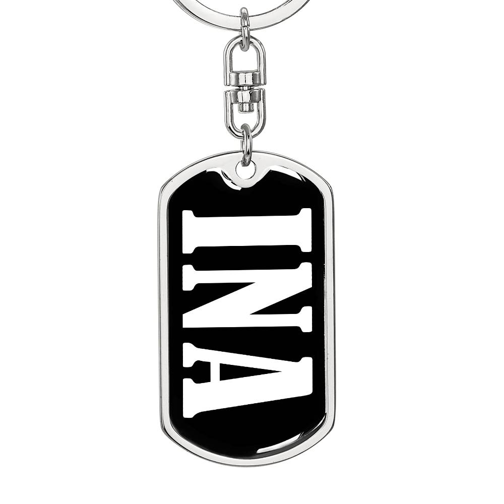 Ina v03 - Luxury Dog Tag Keychain