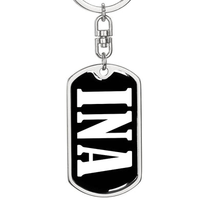 Ina v03 - Luxury Dog Tag Keychain