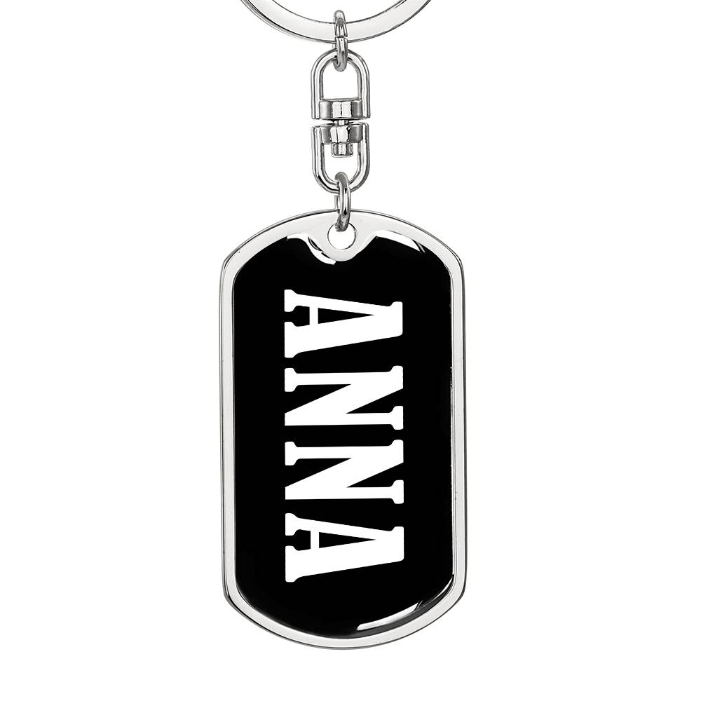 Anna v01w - Luxury Dog Tag Keychain