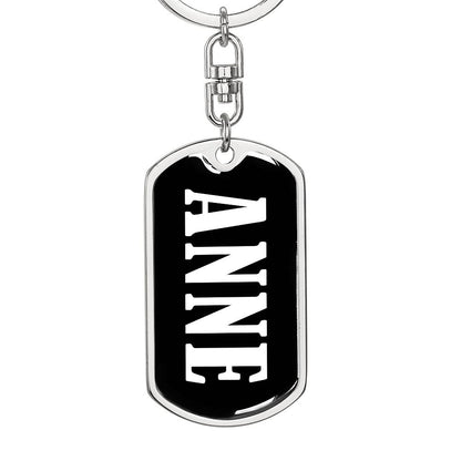 Anne v01w - Luxury Dog Tag Keychain