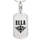 Ella v01a - Luxury Dog Tag Keychain