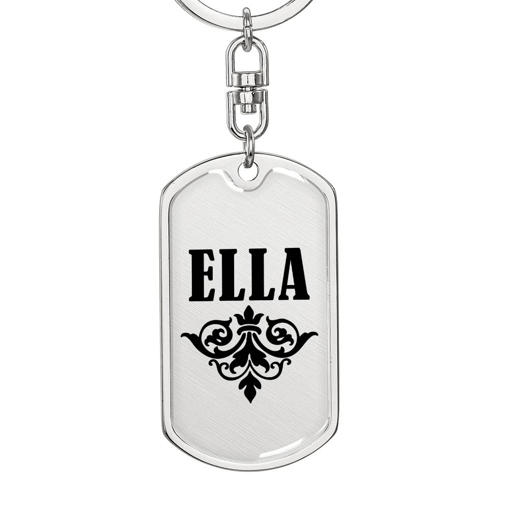 Ella v01a - Luxury Dog Tag Keychain
