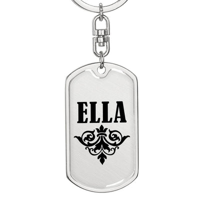 Ella v01a - Luxury Dog Tag Keychain