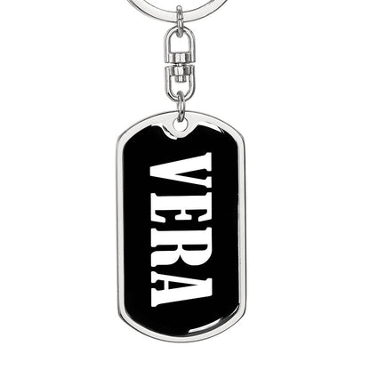 Vera v01w - Luxury Dog Tag Keychain