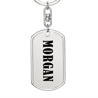 Morgan v01 - Luxury Dog Tag Keychain