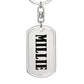 Millie v01 - Luxury Dog Tag Keychain