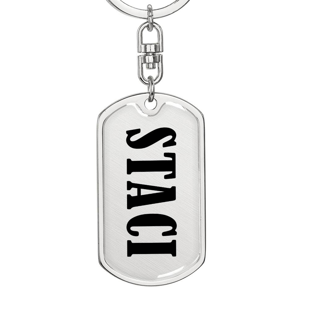 Staci v01 - Luxury Dog Tag Keychain