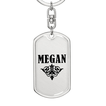 Megan v01a - Luxury Dog Tag Keychain